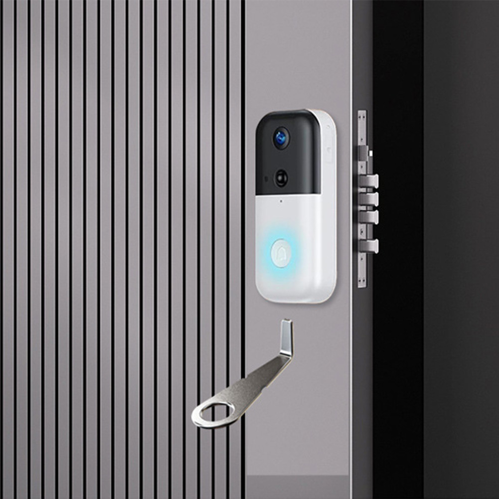 Smart Home Utilities - مفتاح فضي لجرس الباب بالفيديو لكاميرا
