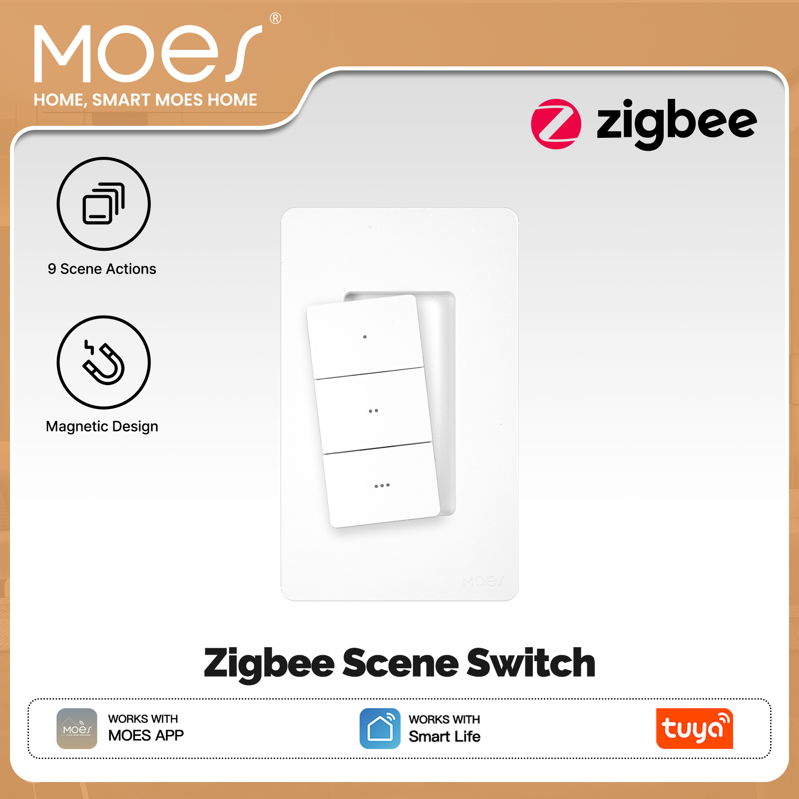 Smart Home Internet - مفتاح مشهد لاسلكي ذكي MOES Tuya