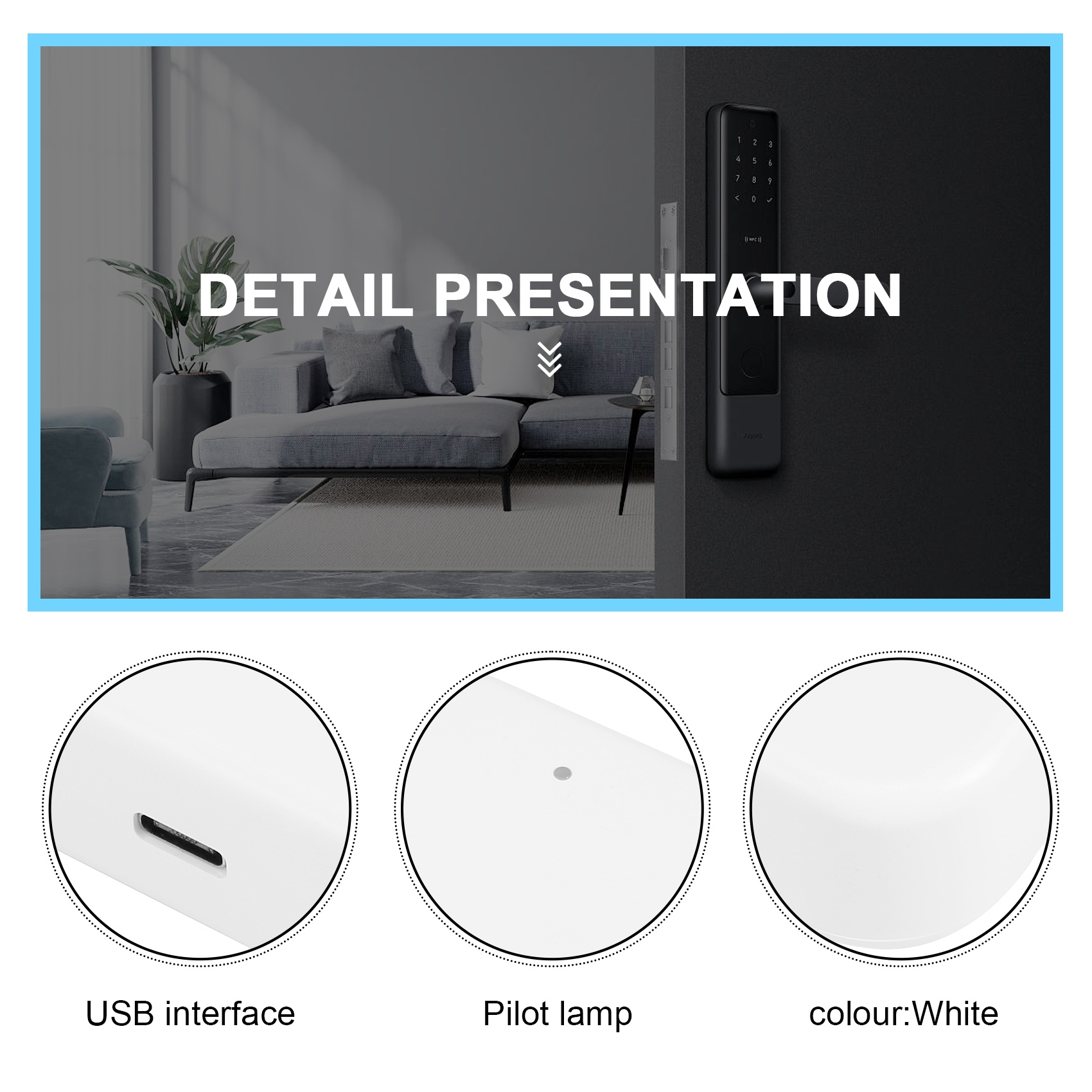 Smart Home Door Lock - بوابة بلوتوث واي فاي مع قفل