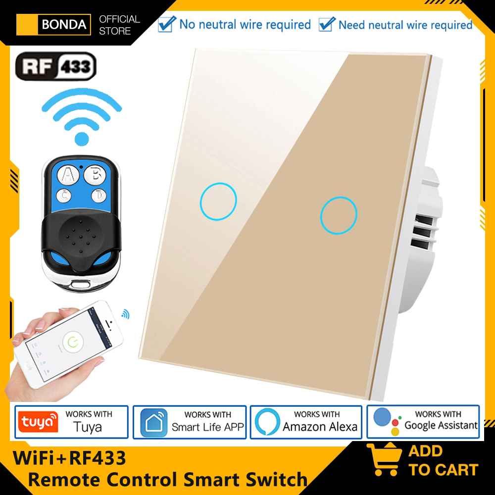 Smart Home Internet - Tuya EU WiFi + RF433 مفتاح