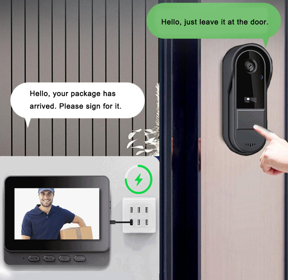 نظام جرس باب ذكي لاسلكي 2.4 جي - مراجعة Smart Home Video Doorbell Installation وسعره