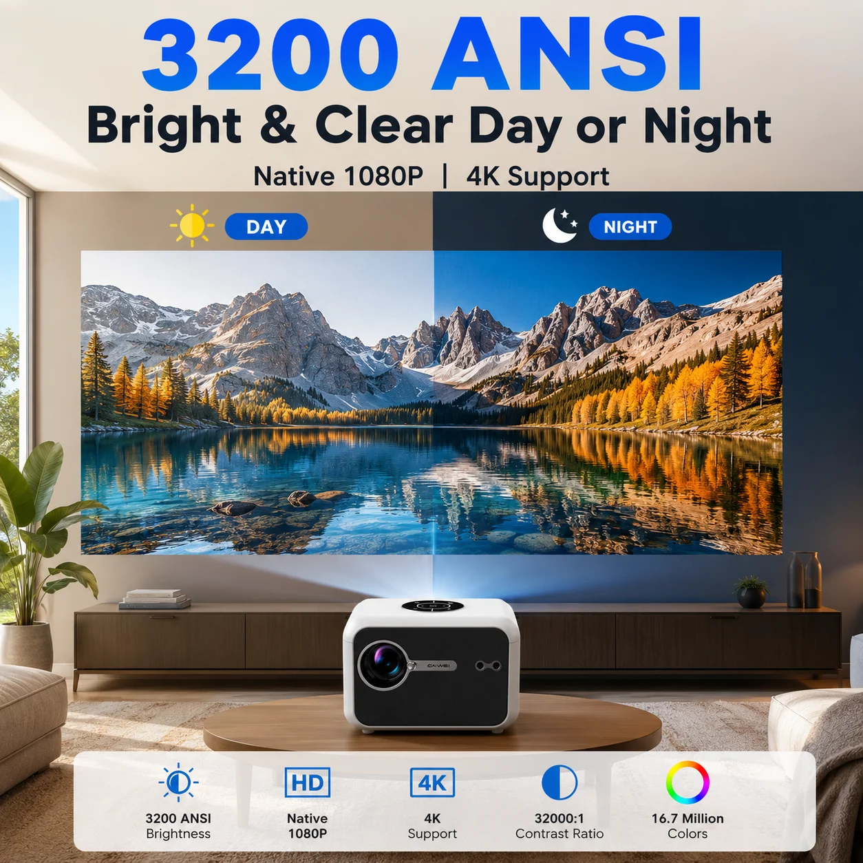 جهاز عرض ذكي A6L بدقة 4K وسطوع - مراجعة Smart Home Youtube وسعره