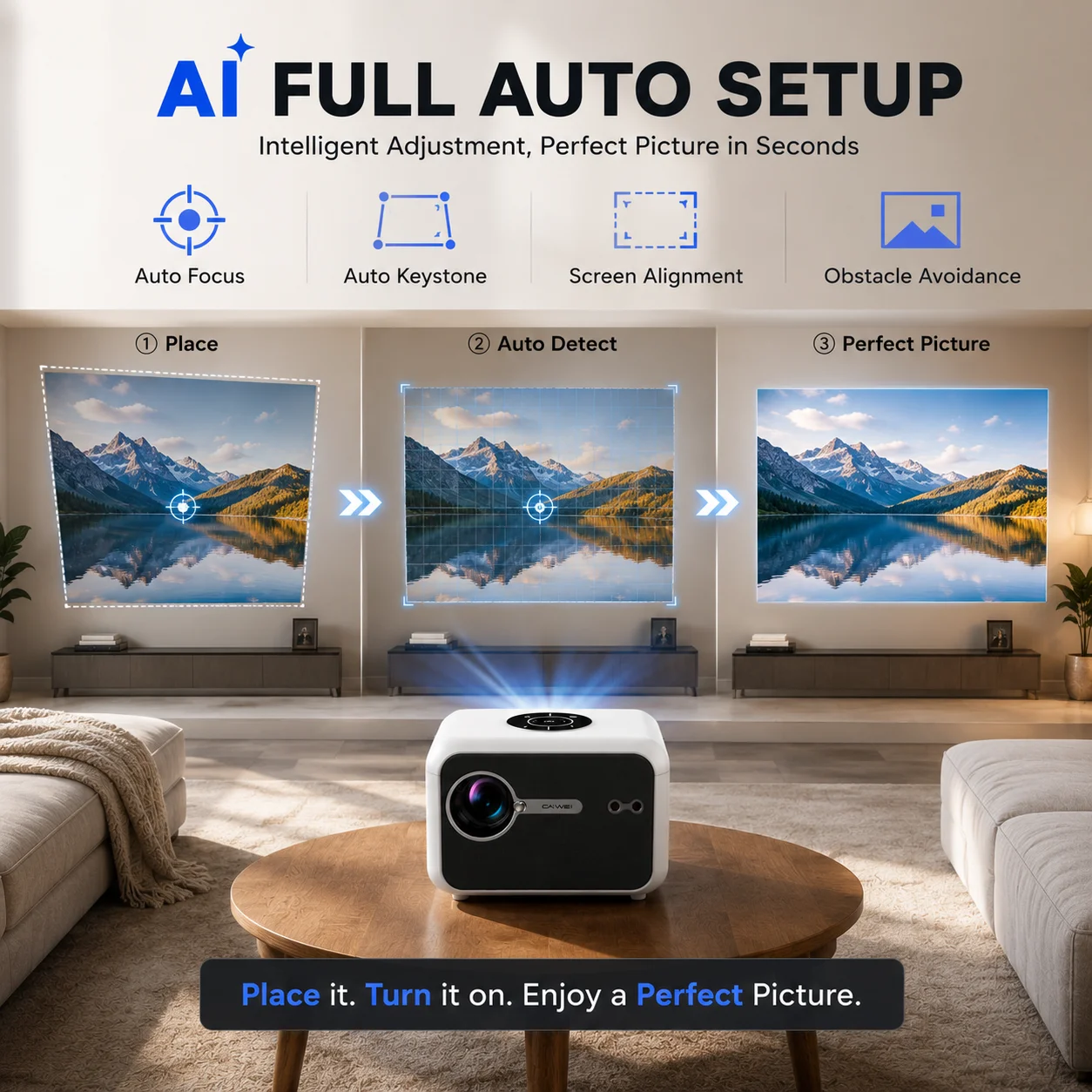 جهاز عرض ذكي A6L بدقة 4K وسطوع - مراجعة Smart Home Youtube وسعره