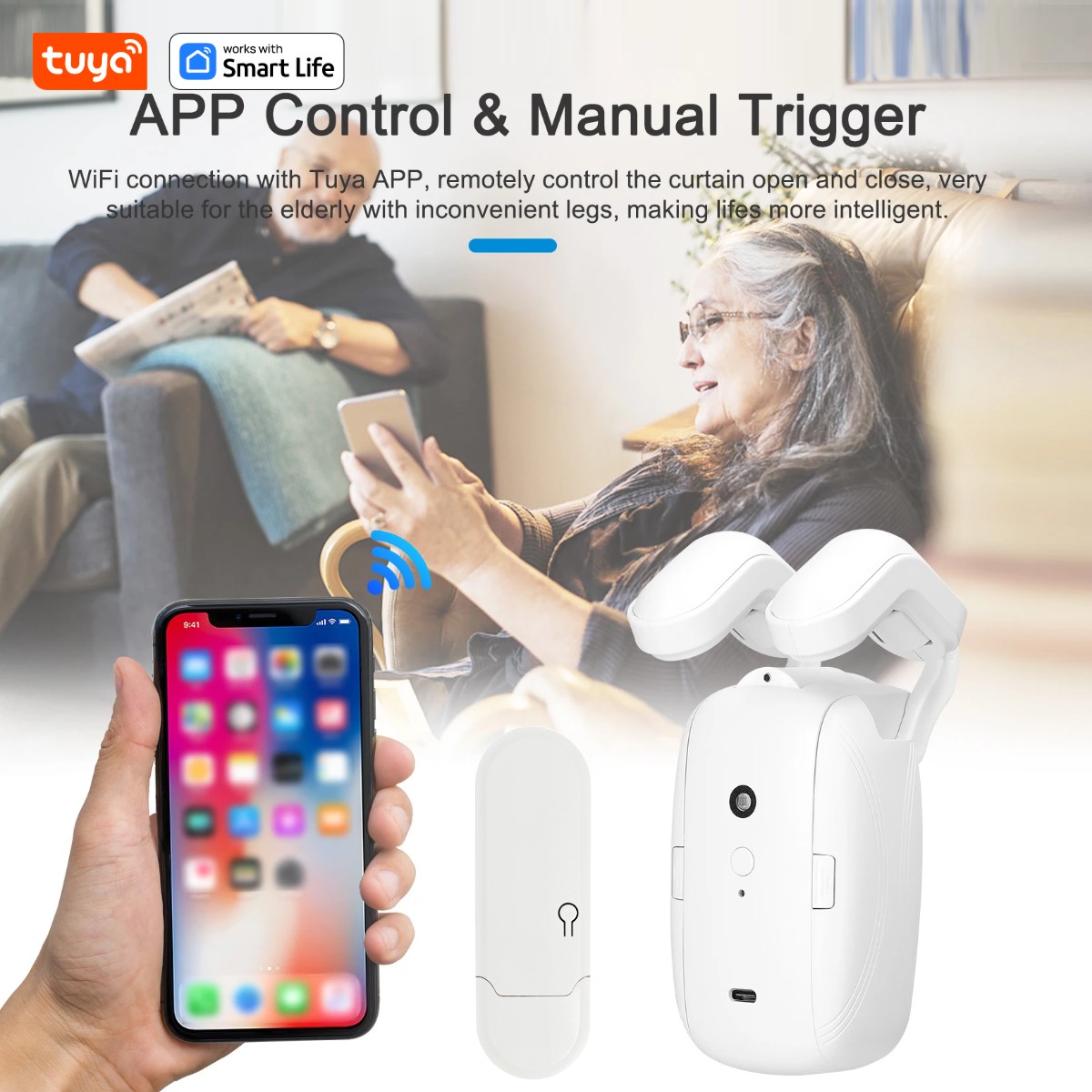 روبوت ستائر ذكي من تويا يعمل ب - مراجعة Smart Home Control Panel وسعره