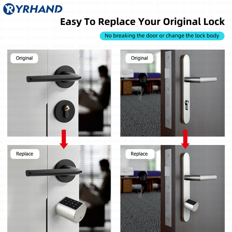 قفل باب أسطواني أوروبي ذكي ttl - مراجعة Smart Home Door Lock وسعره